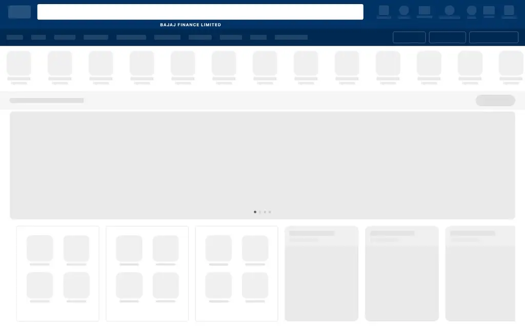 Bajaj Finserv App website homepage screenshot