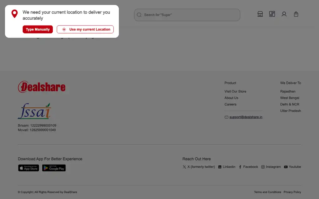 DealShare website homepage screenshot