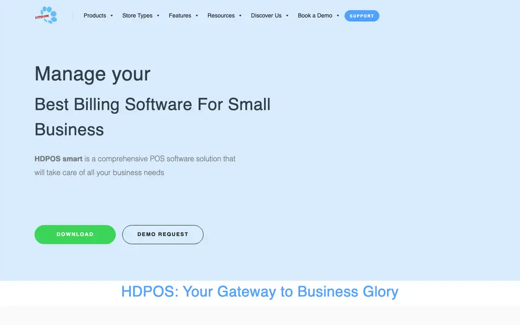 HDPOS Smart website homepage screenshot