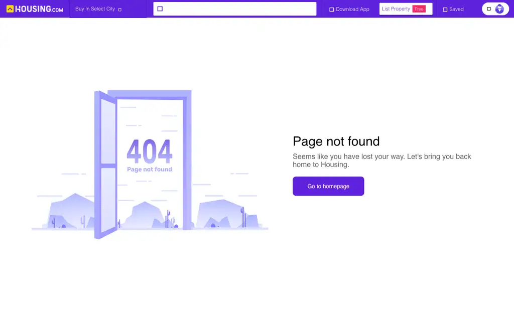 Housing.com App website homepage screenshot