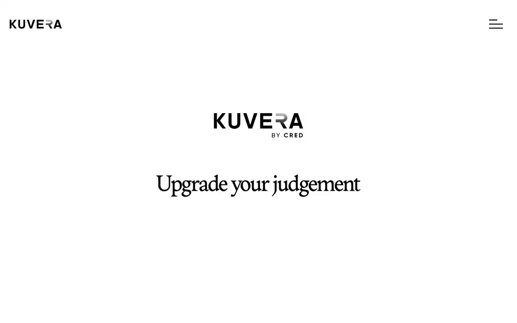 Kuvera website homepage screenshot