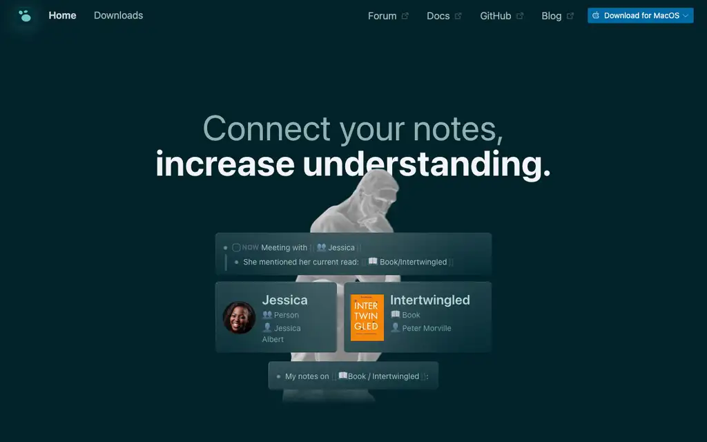 Logseq website homepage screenshot