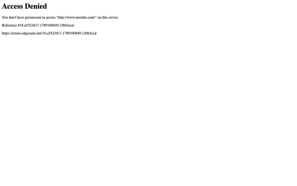 Meesho website homepage screenshot