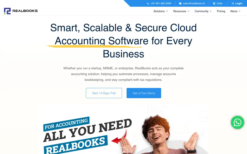 RealBooks website homepage screenshot