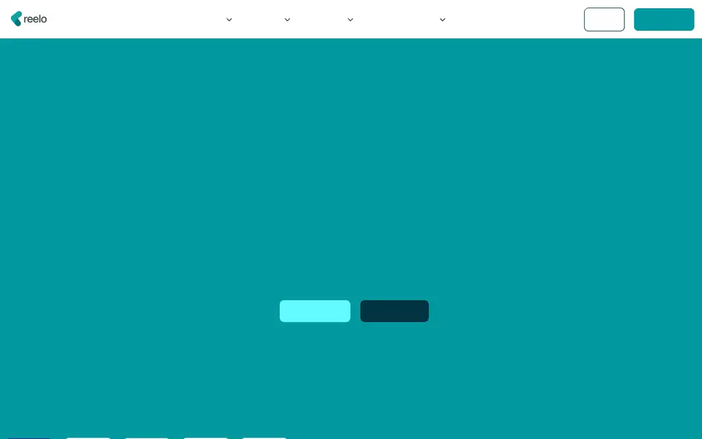 Reelo website homepage screenshot