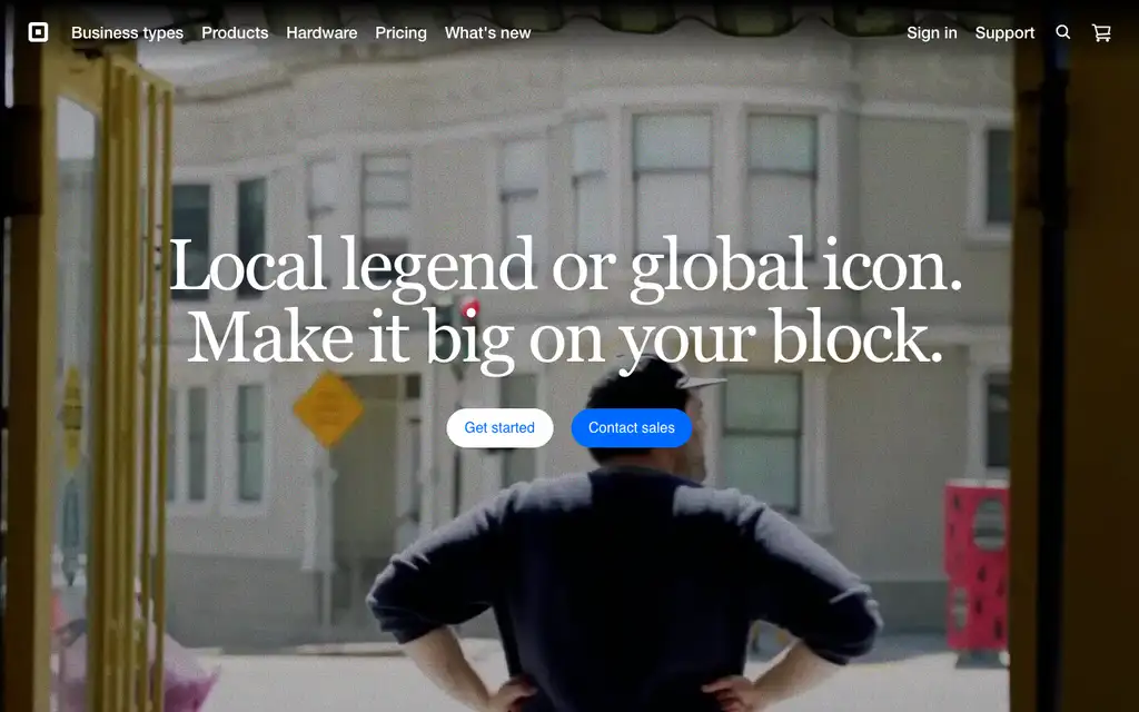 Square Invoices website homepage screenshot