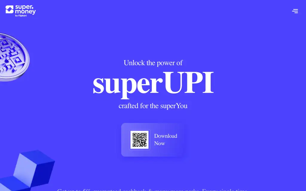 super.money website homepage screenshot