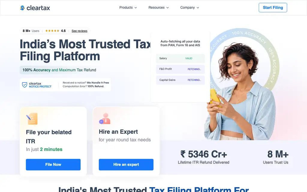 TaxCloud website homepage screenshot