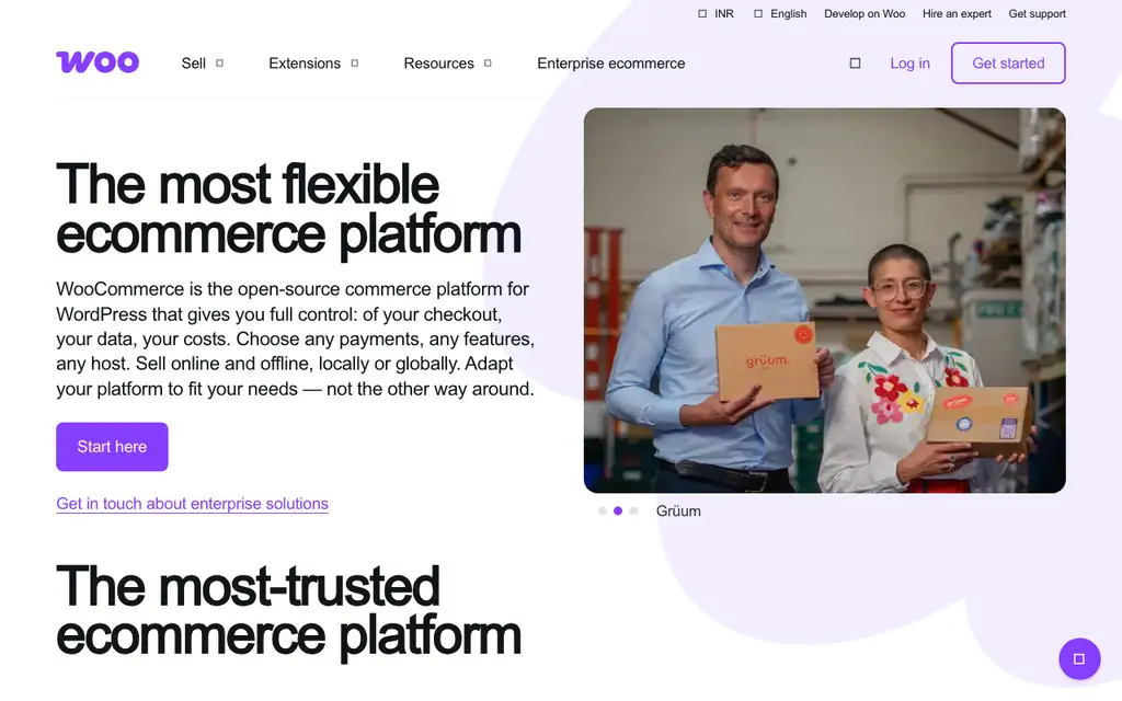 WooCommerce website homepage screenshot