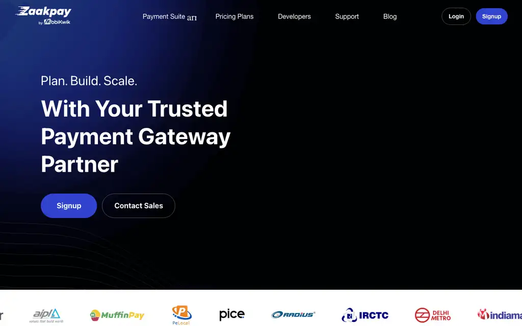 Zaakpay website homepage screenshot